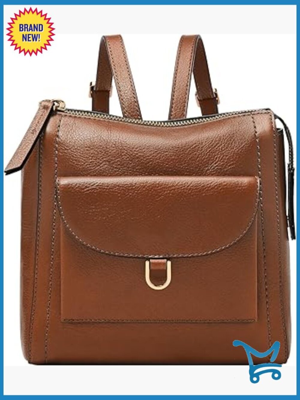 Convertible Leather Backpack Purse, Adjustable Straps, 5 Pockets, Casual Satchel